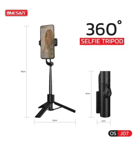 ONESAM OS J07 Retractable Bluetooth Selfie Stick & Stable Tripod With Wireless Remote