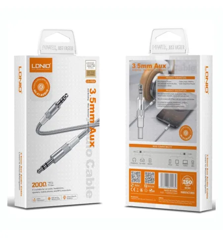 LDNIO LS Y82A Aux To Aux Connector (3.5mm Audio Cable, 2m)