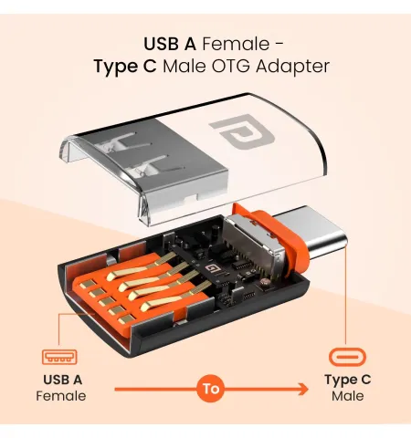 Portronics Bridge Y USB 3.0 to Type-C OTG Adapter