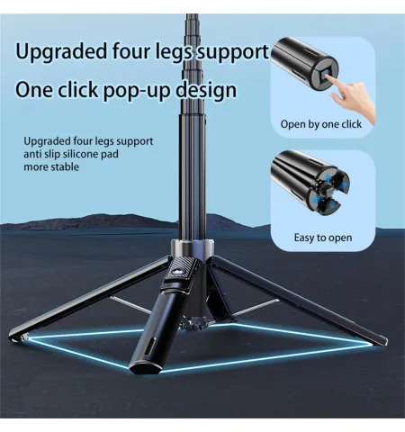 P135 Magnetic Selfie Stick Tripod