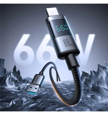 JOYROOM S-A16 Pro 66W USB-A To C Fast Charging Cable Digital Display