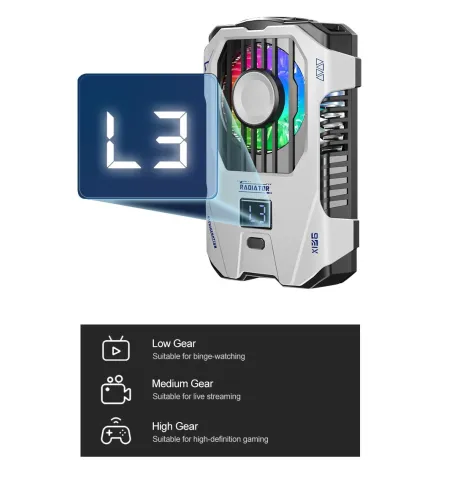 YSS9 Rechargeable Digital Display Semiconductor Mobile Phone Cooler