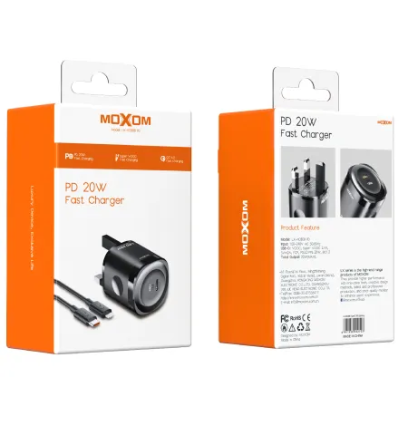 MOXOM LX HC808 PD 20W Fast Charger With Type C Cable