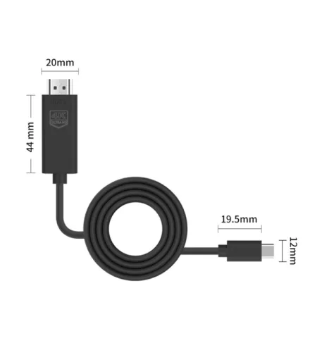 Onten UC503 Type-C HDMI 4K 30Hz HDTV Cable Length 1.8 Meter