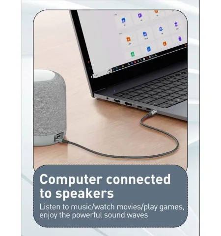 LDNIO LS Y82A Aux To Aux Connector (3.5mm Audio Cable, 2m)