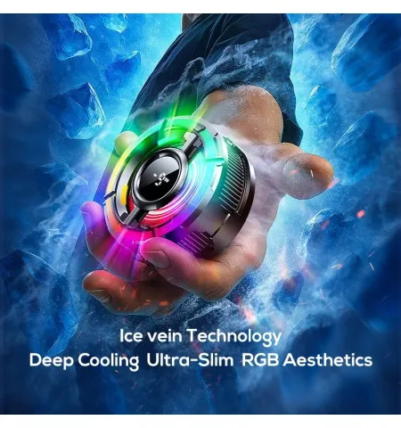 MEMO CX15 AI Digital Display Mobile Cooler Fan Colourful LED Light