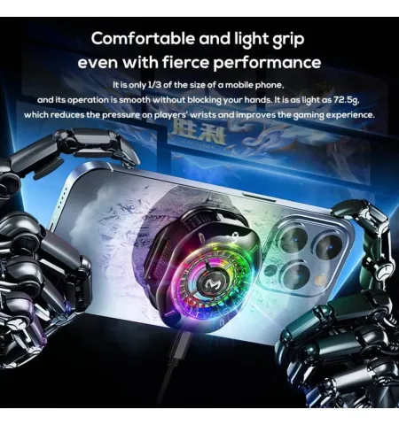 Memo CX10 Mobile Cooler With Circular RGB Lighting