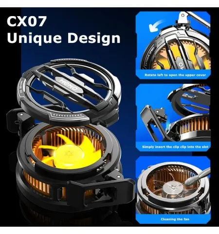 MEMO CX07 Mobile Phone Magnetic Back Clip Semiconductor Type C Mobile Cooler