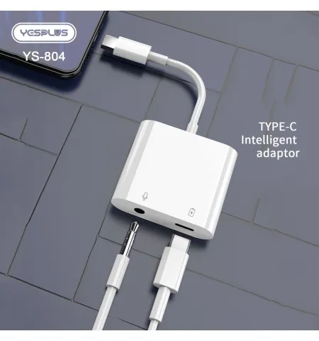 YESPLUS YS804 Type C Charge And Music Audio Adapter