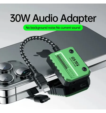 Plextone GS1 2 In 1 3.5mm And Charge Converter iPhone Lightning Adapter Charging PD 30W Fast Charge