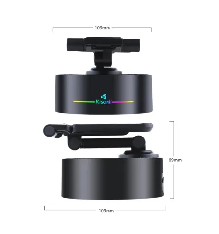 KISONLI M5 Bluetooth Speaker With Phone Holder And Wireless Charging