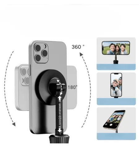 Portable Strong Magnetic Mobile Phone Holder Selfie Stick With Tripod