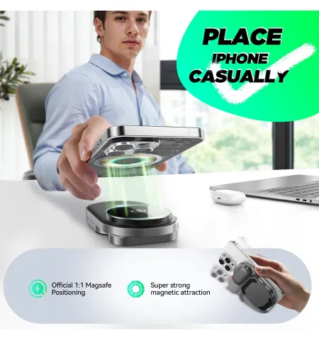 Joyroom JR W17 15W Multi-Device 3-in-1 Fast Wireless Charging Station