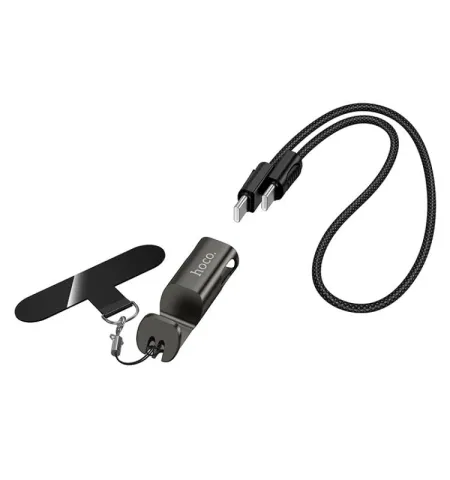 Hoco X126 Fast Charging Cable 60W Type-C to Type-C With Integrated Lanyard And Phone Stand