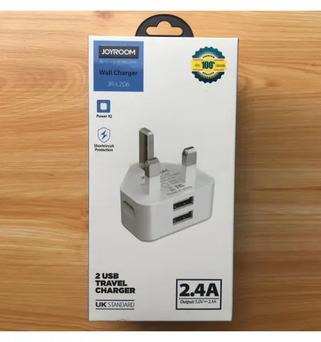 JOYROOM JR L206 2.4A Dual USB Ports Wall Charger Adapter