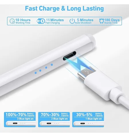 K2260 Fine Point Universal Touch Screens Capacitive Pen Type C Charging