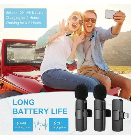 K9 Wireless Dual Wireless Microphone For Smartphone