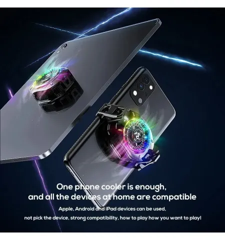 Memo CX10 Mobile Cooler With Circular RGB Lighting