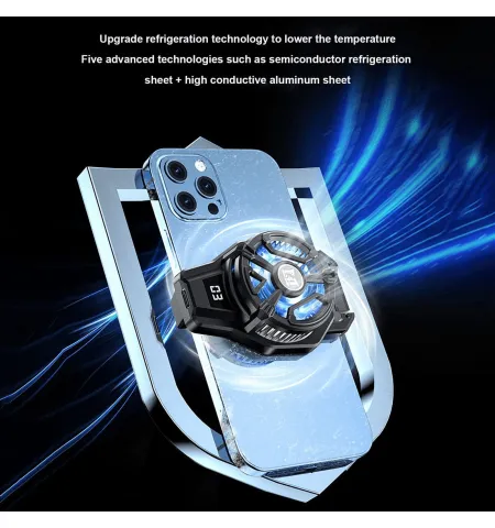 N7 Mobile Phone Radiator Semiconductor Digital Display Radiator Ice Cooling Cooling Artifact Portable Cooler