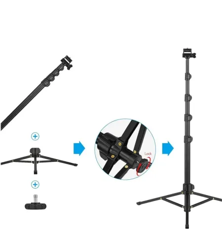 Neepho NP 588 61 Inch Heavy Duty Aluminum Extendable Tripod