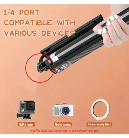 NeePho NP L9 Dual Phone Holder Selfie Tripod Universal 2 Clip Adjustable Selfie Stick 1.85 Meter