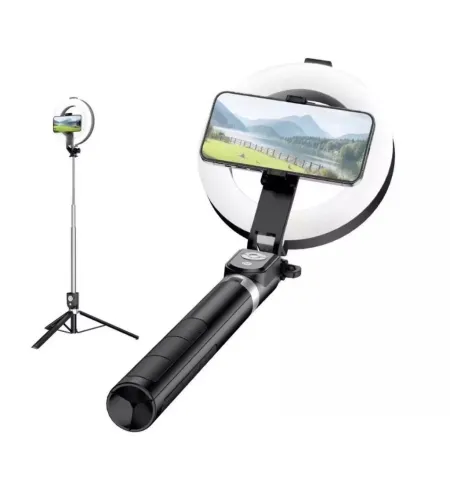 Koosda KRL T18 Selfie Stick Tripod With Light