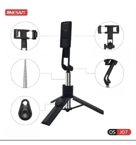 ONESAM OS J07 Retractable Bluetooth Selfie Stick & Stable Tripod With Wireless Remote