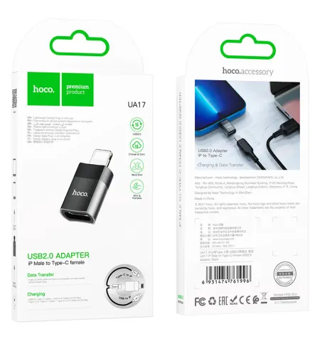 Hoco UA17 Adapter Lightning Male To Type C Female