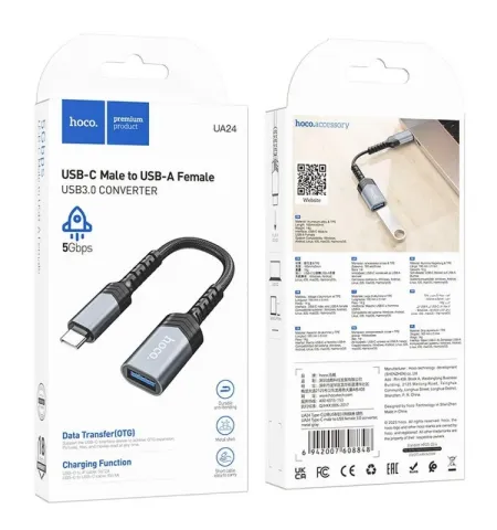 Hoco UA24 Type-C Male To Usb Female 3.0 Converter