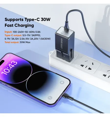 Vidvie TA4406 33W Wall Charger Global Universal Conversion Travel Adapter