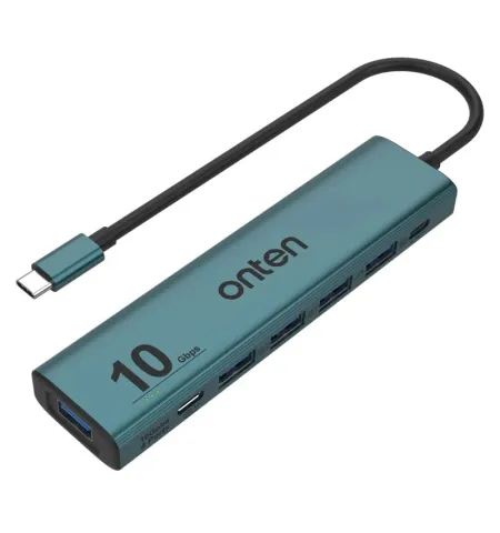 Onten UC615 USB-C Hub 4 x USB3.2 Gen2 + 2 x USB-A + USB-C Power Port Adapter