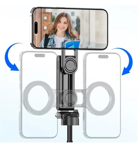 F08 Magnetic Phone Holder Mini Selfie Stick Stretchable 4-Leg Tripod Stand With Bluetooth Remote