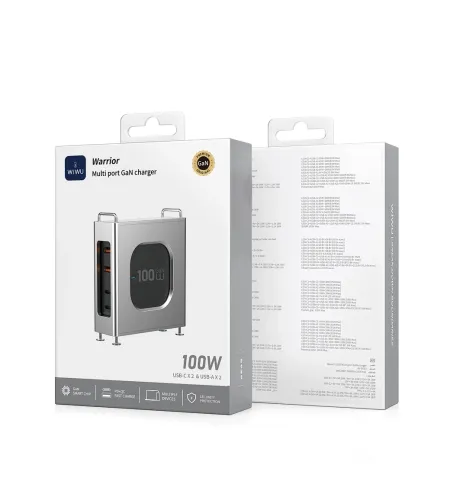 WiWU Wi‑G013 100W Warrior Multi Port GaN Charger (2C2A)