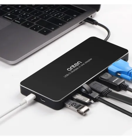 Onten 9188S 9 In 1 Type-C Multi Function Dock Station-HD 4k Display Type C Adapter