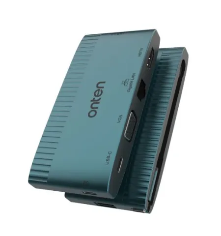 Onten 9503S 6 In 1 USB-C Multi Function Docking Station HDMI+VGA+RJ45 (Gigabit) +USB-C (Data)+USB-C (PD 3.0)+USB 3.0