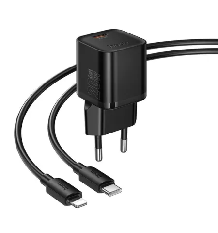 HOCO N64 GaN PD20W Type-C Single-Port Charger With 1m Type-C To 8-Pin Cable