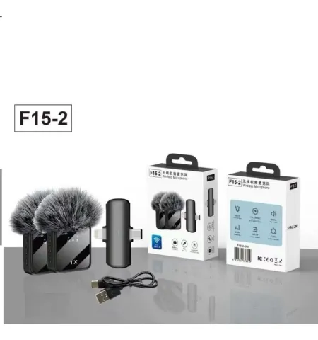 F15-2 2 In 1 Type C + iP Wireless Microphone