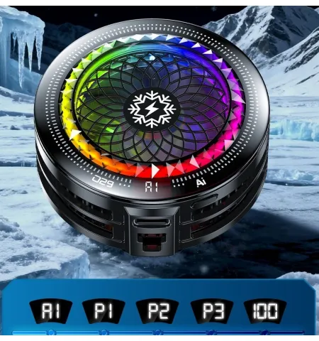 TH29 Mobile Cooler With RGB Light Gaming Accessory Kit