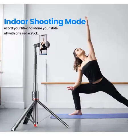 TT01 70-Inch Portable Auto Pop-Up Tripod With Bluetooth Remote