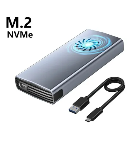 M.2 NVMe SSD Case With Cooling Fan