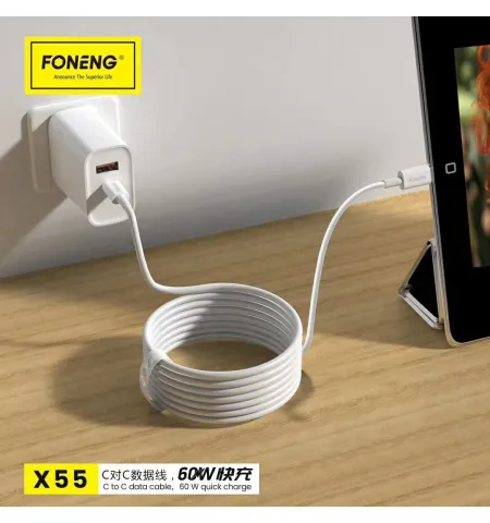 Foneng X55 60 Watt 2 Meter USB-C To USB-C Cable