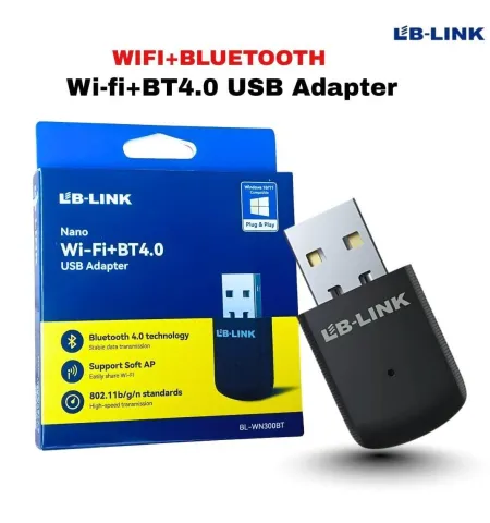 LB-LINK BL-WN300BT Nano WiFi + Bluetooth 4.0 USB Adapter Dual Function Wireless Dongle For PC/Laptop