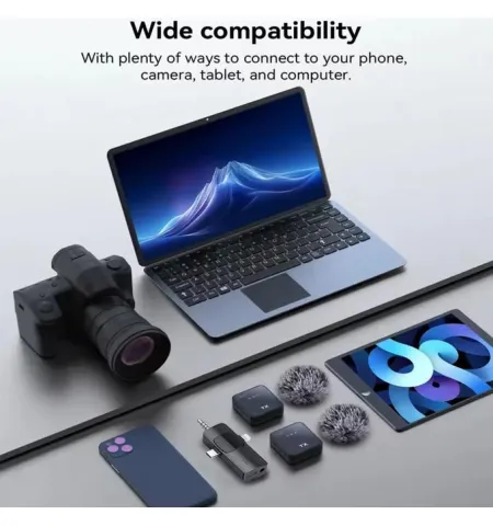 F11-2 Dual Wireless Microphone With 3 in 1 Receiver
