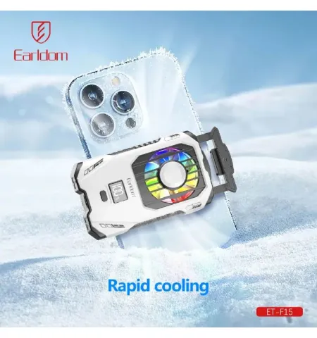 Earldom F15 2500mAh Rechargeable Back Clip Mobile Phone Cooler