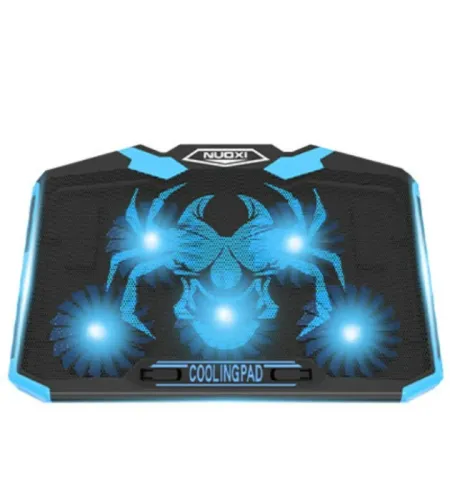 NUOXI Q7 Ultra Professional 5 Fan LED Backlit Speed And Height Adjustable Gaming Laptop Stand Cooling Pad