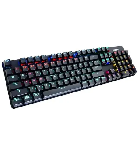 PHILIPS G401 Gaming Mechanical Blue Switch Keyboard Wired USB Full Mixed Light