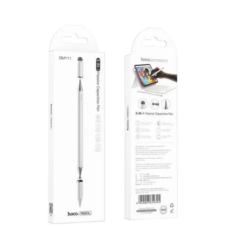 HOCO 3 In 1 Capacitive Touch Pen For Smartphones And Tablets
