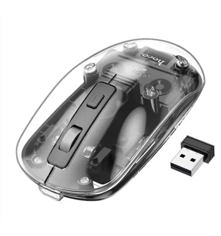 Hoco GM29 2.4g Bluetooth Dual Mode Silent Wireless Transparent Mouse