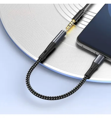 Go Des GD‑UC165 Type‑C To 3.5mm Hi‑Fi AUX Braided Audio Adapter