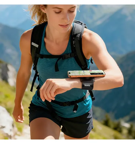 Hoco GT20 Magnetic 360° Rotating Wrist & Armband Phone Holder for Sports & Outdoor Fitness